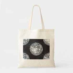 Bolsa Tote bola de disco prateado