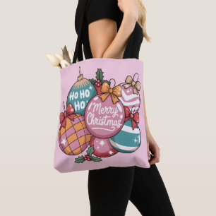 Bolsa Tote Bola de Discoteca Retro Natal Tendência Vintage Ho