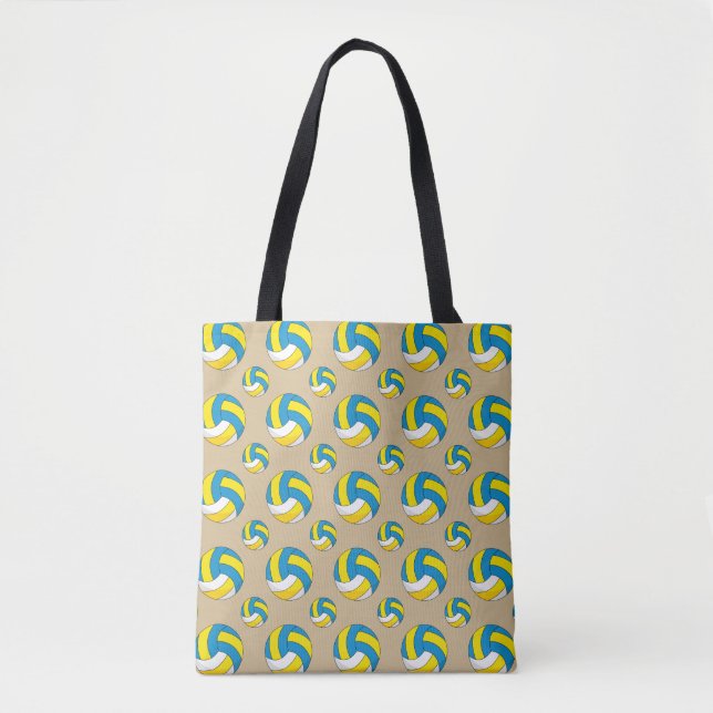 Bolsa Tote Bola de Voleibol de Cartoon (Frente)