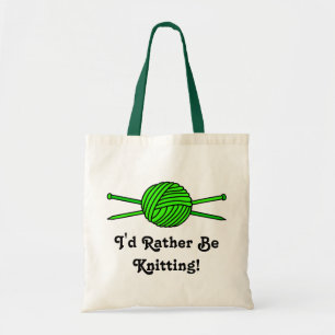 Bolsa Tote Bola do verde limão do fio & das agulhas de