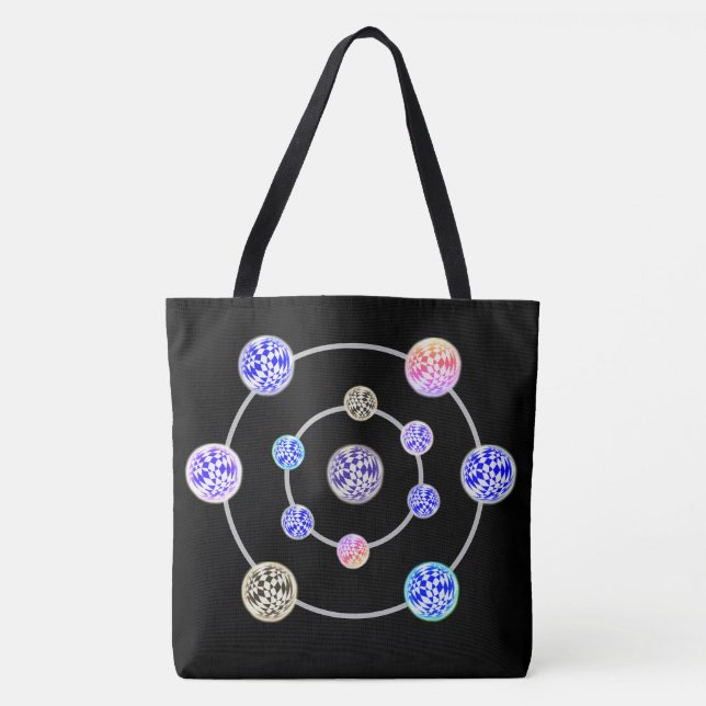 Bolsa Tote - Bolas em Órbita (Frente)