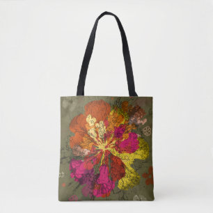 Bolsa Tote Bold Abstract Bloom Burst