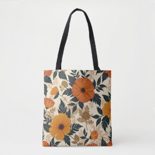 Bolsa Tote Bold Floral Geometry Token Bag