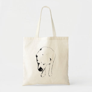 Bolsa Tote Bold Labrador Lines, Feliz com Inclinação