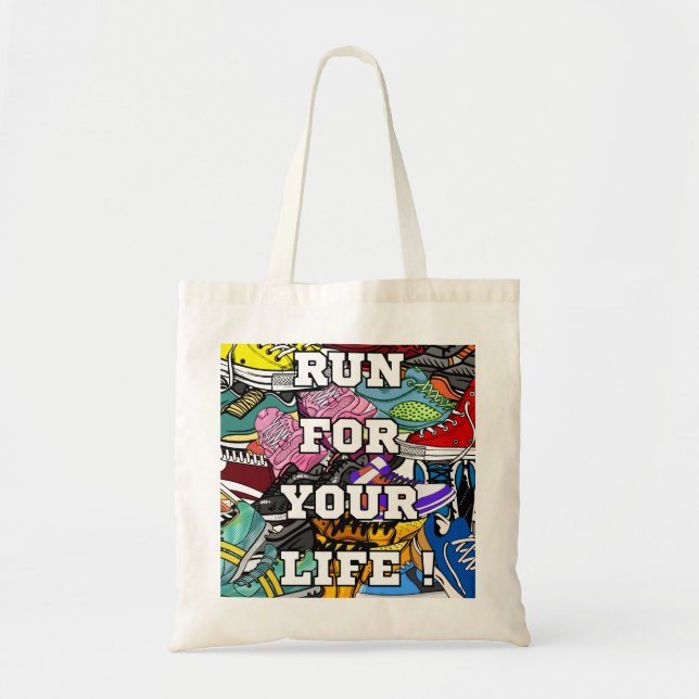 Bolsa Tote Bold Pop Art Runner Jogger (Frente)