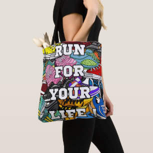 Bolsa Tote Bold Pop Art Runner Jogger