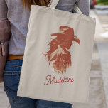 Bolsa Tote Bold Retro Western Cowgirl Nome da Bachelorette<br><div class="desc">Uma barra de ferramentas personalizada de Festa de solteira de vaqueira ocidental retrô</div>