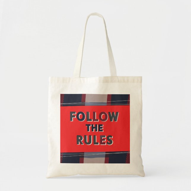 Bolsa Tote Bold Rules: A Clear, Striking Message (Frente)