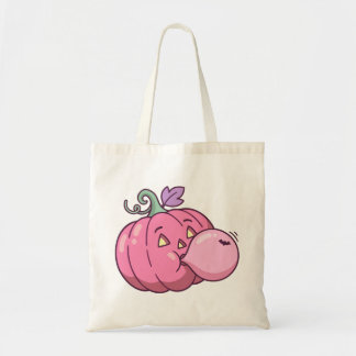 Bolsa Tote Bolha de Chiclete de Abóbora Rosa Pastel Halloween