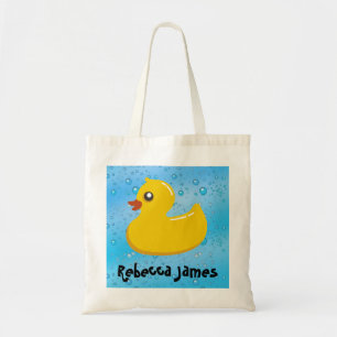 Bolsa Tote Bolhas Ducky/azuis de borracha bonitos