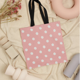 Bolsa Tote Bolinha Rosa
