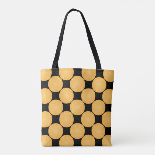 Bolsa Tote Bolinhas Amarelo Na moda moderno