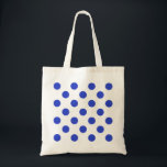Bolsa Tote Bolinhas azuis<br><div class="desc">Bolinhas azuis reais sobre fundo branco</div>
