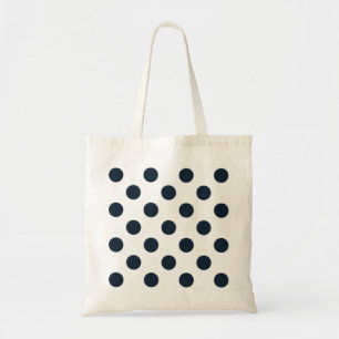 Bolsa Tote bolinhas azuis marinhos escuras
