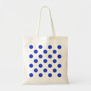 Bolsa Tote bolinhas azuis reais