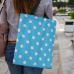 Bolsa Tote Bolinhas azul<br><div class="desc">Saco de tota de bolinhas azul</div>