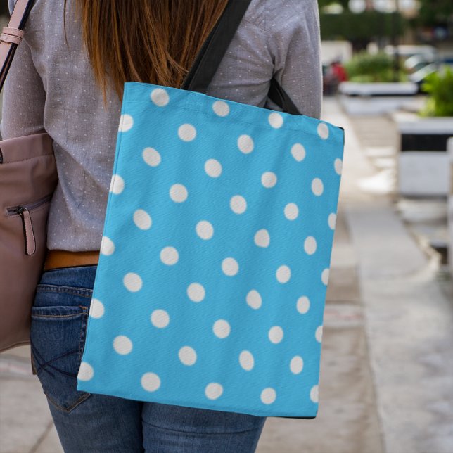 Bolsa Tote Bolinhas azul (Criador carregado)