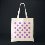 Bolsa Tote Bolinhas brancas e lilás<br><div class="desc">Bolinhas brancas e lilás</div>