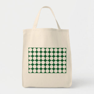 Bolsa Tote Bolinhas brancas em verde
