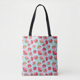 Bolsa Tote Bolinhas De Florestas De Cor Vermelha Da Crimson