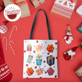 Bolsa Tote Bolinhas e presentes de Natal