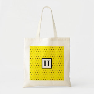 Bolsa Tote Bolinhas Pretas e Brancas