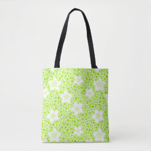 Bolsa Tote Bolinhas retrorreflectoras verdes brilhantes com p