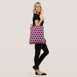 Bolsa Tote Bolinhas rosa e pretas
