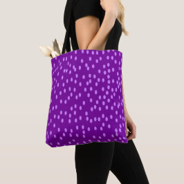 Bolsa Tote Bolinhas roxas