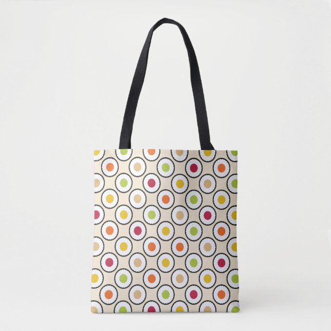 Bolsa Tote Bolinhas Sushi Maki (Frente)