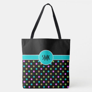 Bolsa Tote Bolinhas Tchic Retro Monogramadas Grandes