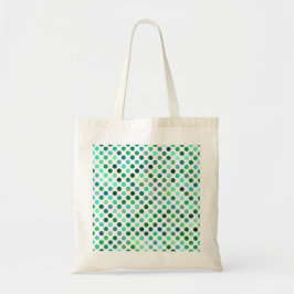 Bolsa Tote Bolinhas verde e azul