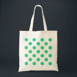 Bolsa Tote Bolinhas verdes e brancas<br><div class="desc">Bolinhas verdes e brancas</div>