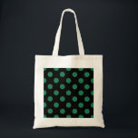 Bolsa Tote Bolinhas verdes e pretas<br><div class="desc">Bolinhas verdes e pretas</div>