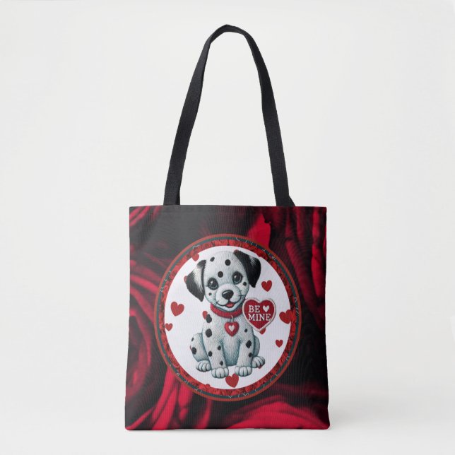 Bolsa Tote Bolinho De Cãozinho Dalmaciano - Seja Meu (Frente)