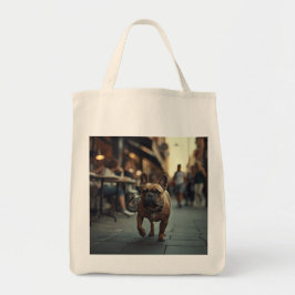 Bolsa Tote Bolldog francês Elegant Grocery Tote Bag