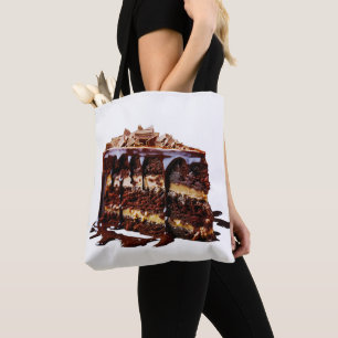 Bolsa Tote Bolo de chocolate multi-camadas indulgente do Slip
