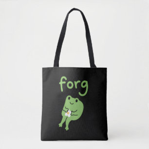 Bolsa Tote Bolo de Sapo Kawaii Fofo Meme Estética Fofa Perdão