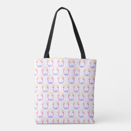 Bolsa Tote Bolo do coelho multicolorido