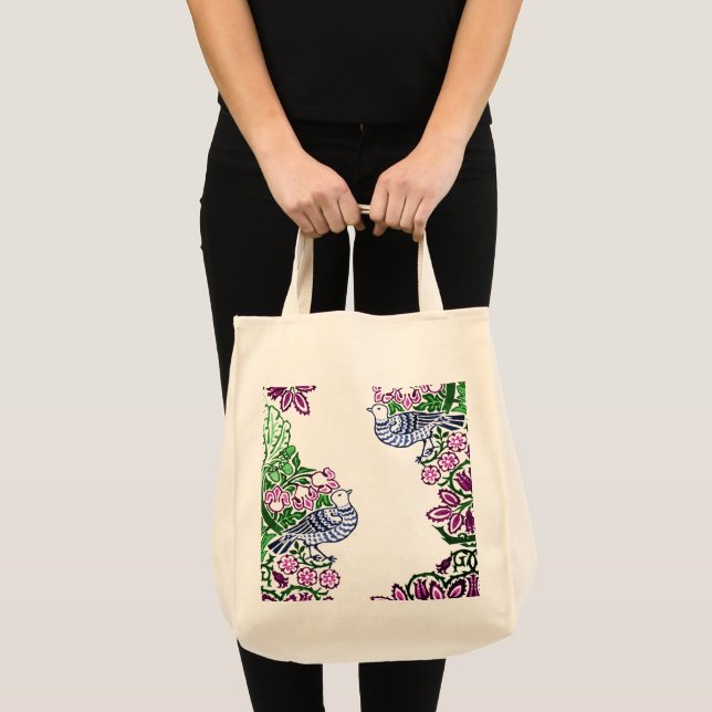 Bolsa Tote Bolotas de Flores de Arte Folclórica (Frente (produto))