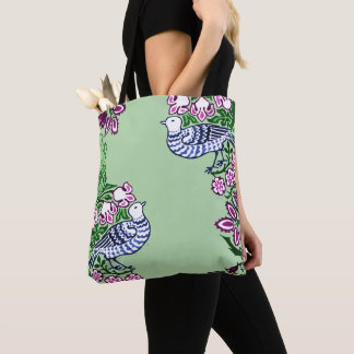 Bolsa Tote Bolotas de Flores de Arte Folclórica