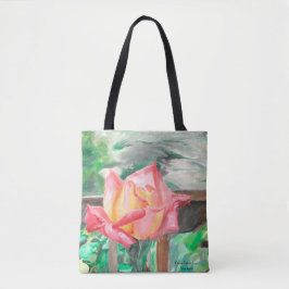 Bolsa Tote Bolsa, Amber Larsen "Rosa de dupla luz" 