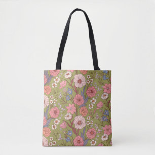 Bolsa Tote “Bolsa Ecológica Floral Vintage Romântica”