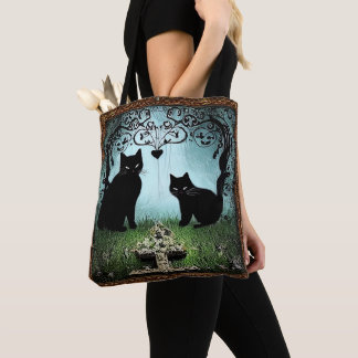 Bolsa Tote "Bolsa Elegante Black Cat: La Armonía