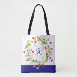 BOLSA TOTE BOLSA/ PUXA DE ÁGUA DE FLORES INICIAL