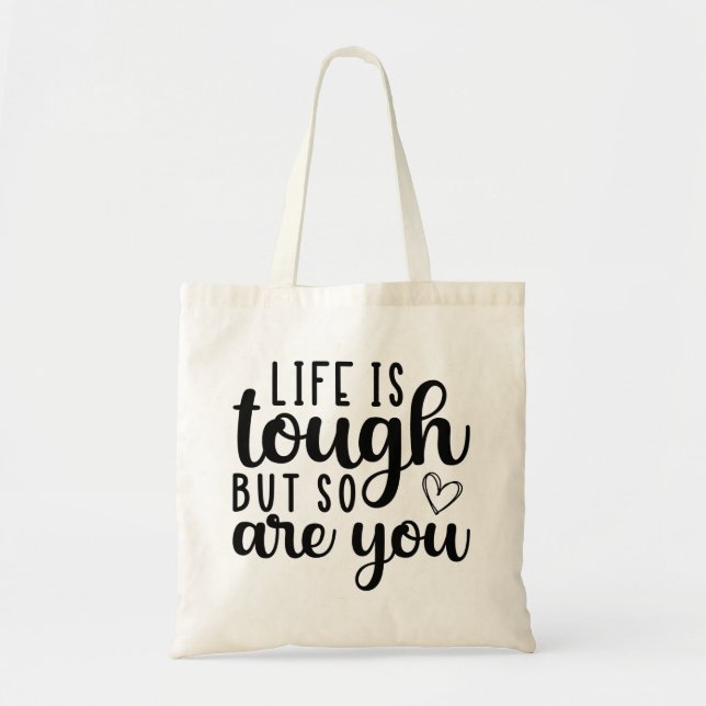 Bolsa Tote "Bolsa Sua Inspiração: A vida é dura, você também! (Frente)