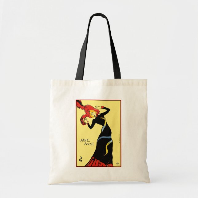 Bolsa Tote Bolsa: Toulouse Lautrec - Jane Avril (Frente)