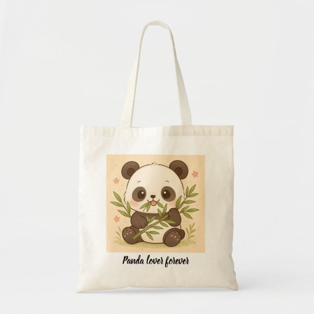 Bolsa Tote Bolso de Tela Panda Lover (Frente)