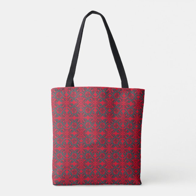 Bolsa Tote Bolso mandala en rojo by megyarsh (Verso)