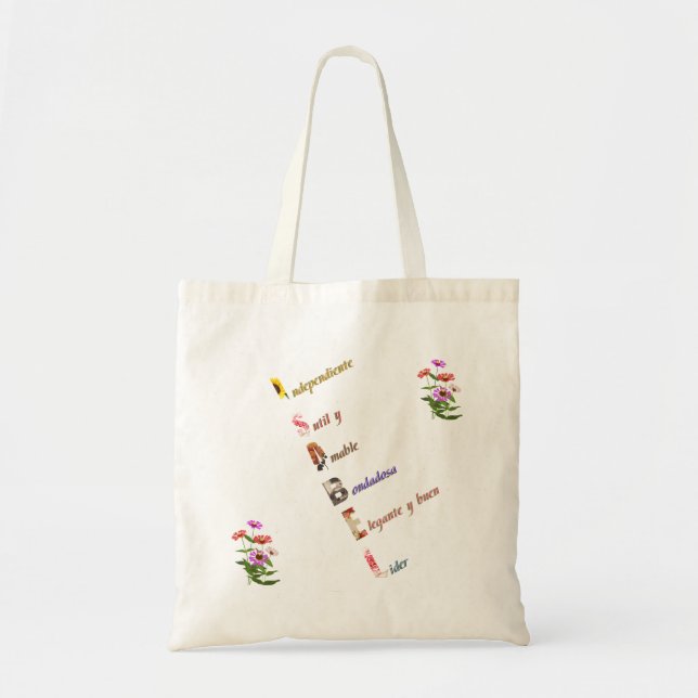 Bolsa Tote Bolso personalizado con el nombre de Isabel (Frente)